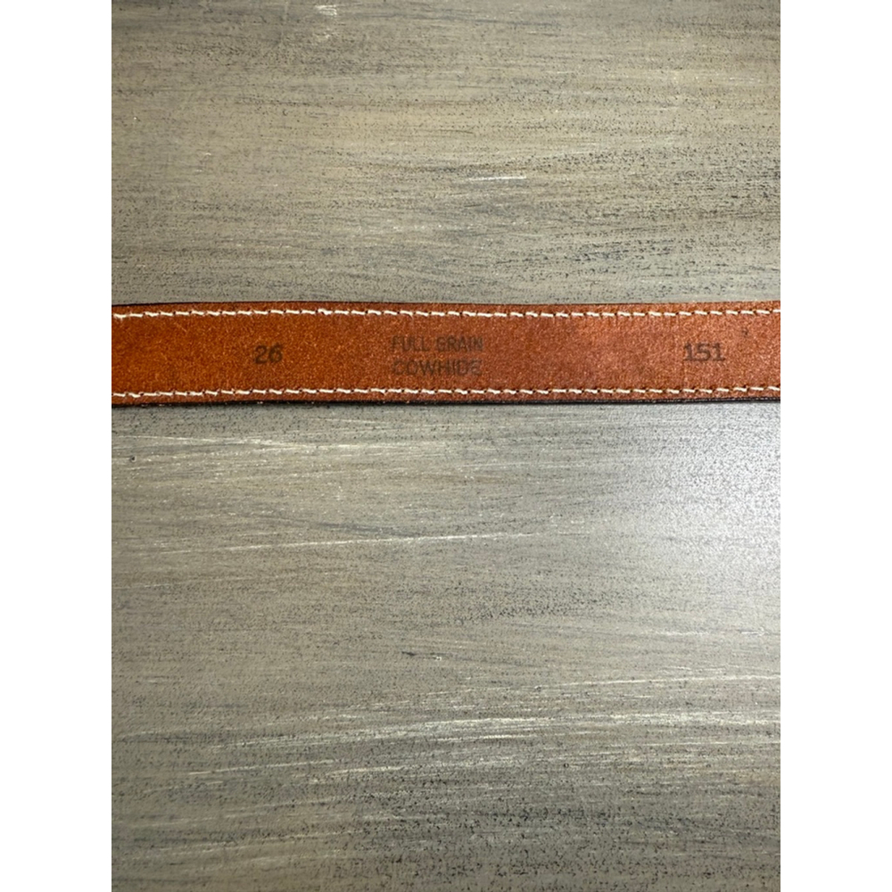 Vintage Tooled Cowhide Leather Belt Eagle/Floral Teal 26 Waist - Picture 10 of 12